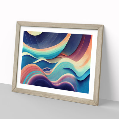 Watercolour Soundwave Vol.3 Abstract 1 Piece Single Picture Frame Wall Art