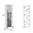 Linen Single Door Cabinet 62" H, Five External Shelves, Four Interior Shelves, White-211060666
