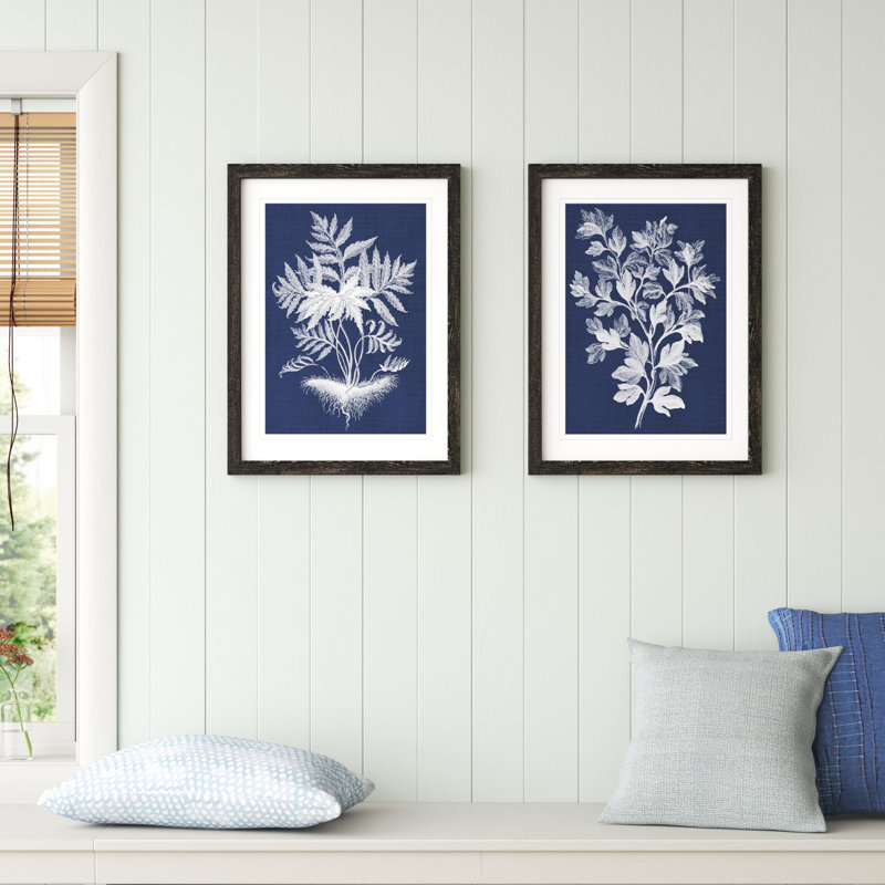 «Lustr Foliage Chintz I» par Vincent Van Gogh - ensemble de 2 reproductions d'art, H 20 po x l 16 po, Ébène