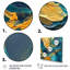 «Golden Sunshine in Deep Blue Ocean Abstract I», reproduction sur toile-1864505434-1864505426