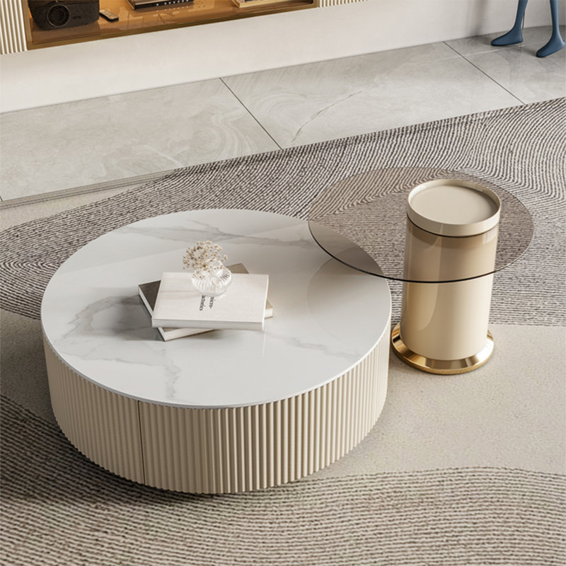 Table ronde légère et luxueuse