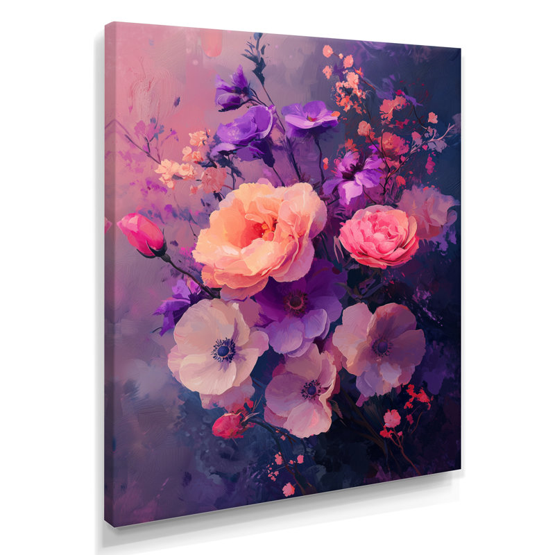 Sherita - Floral Wall Art Prints, H 20 po x l 12 po, Toile tendue, Ne s’applique pas