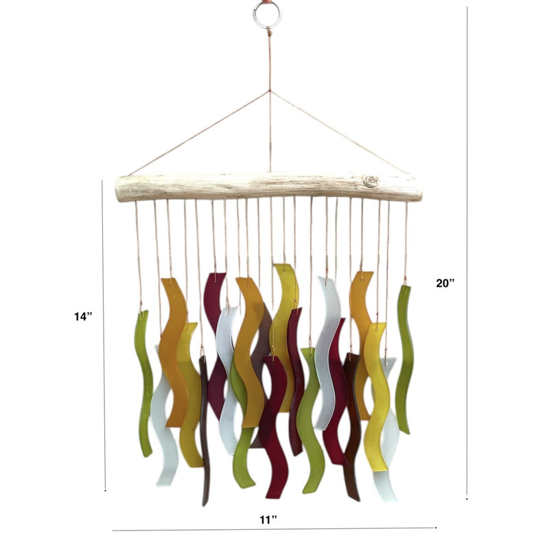 Carillon en verre abstrait pour la maison et le jardin