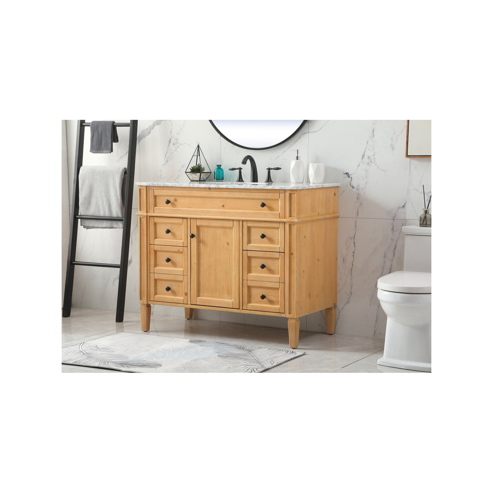 Rivers 42'' Single Bathroom Vanity, Natural
