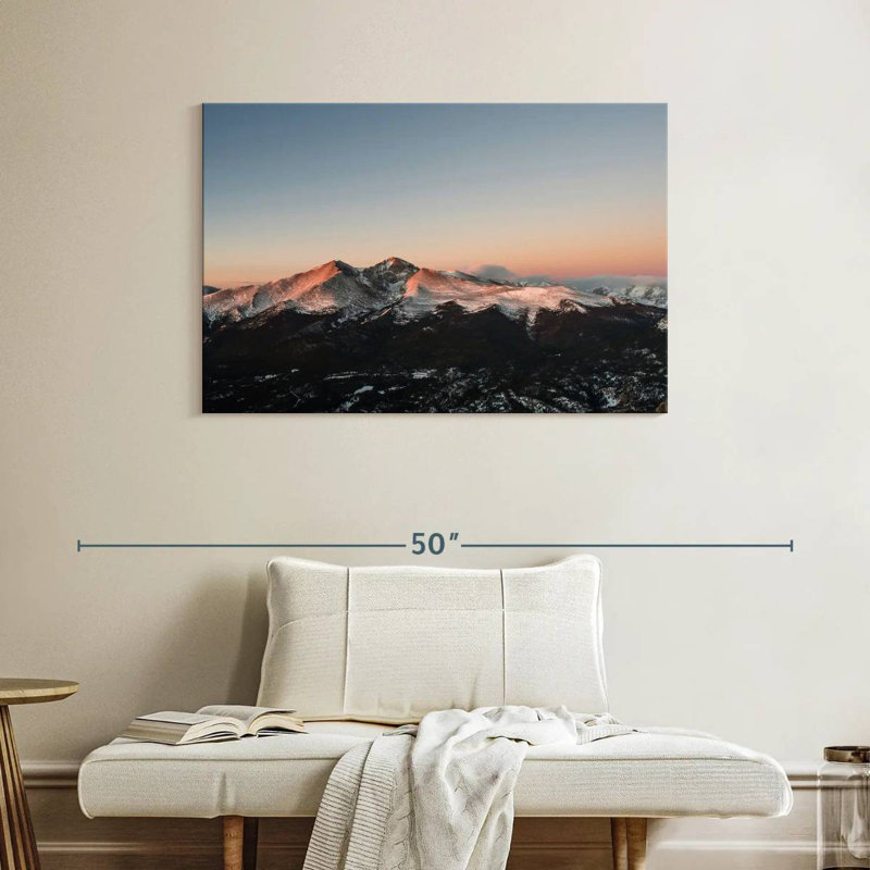 Alvord Longs Peak Mountain Sunrise, H 26 po x l 39 po