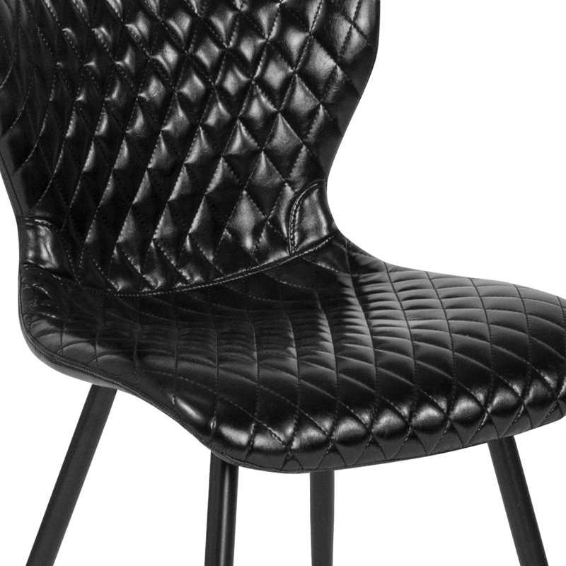 Chaise rembourrée Maggio, Noir