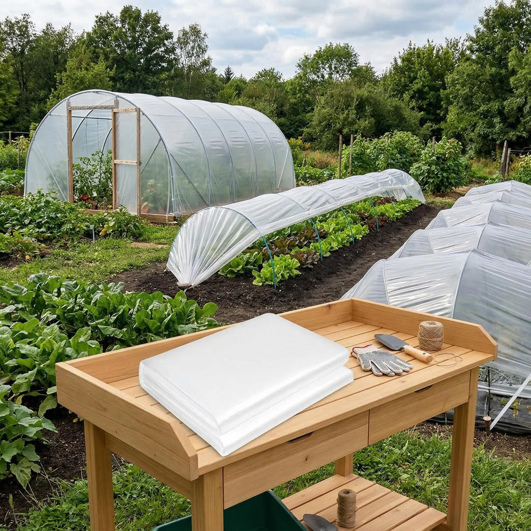 6 Mil Thick Polythene Plastic Sheeting, Plastic Dust Waterproof Sheets, LDPE Garden Grow Polythene Cover Sheets for Gardening Insulation, Building Rub