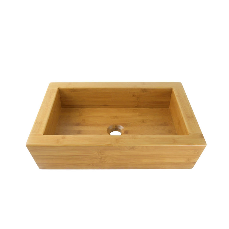 Lavabo rectangulaire en bambou naturel