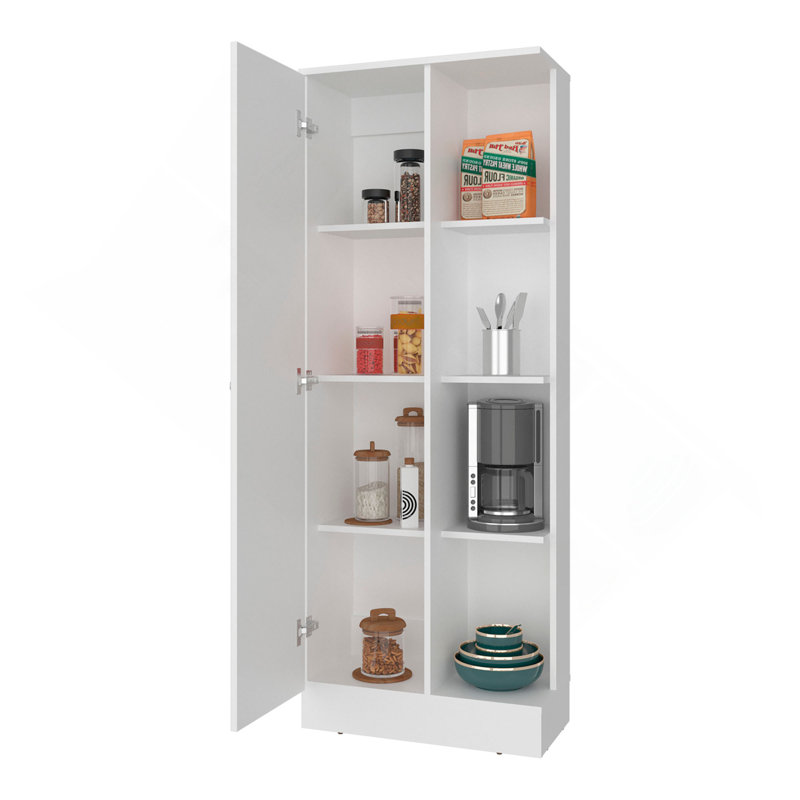 Armoire de cuisine avec 3 tablettes et 2 compartiments fermés