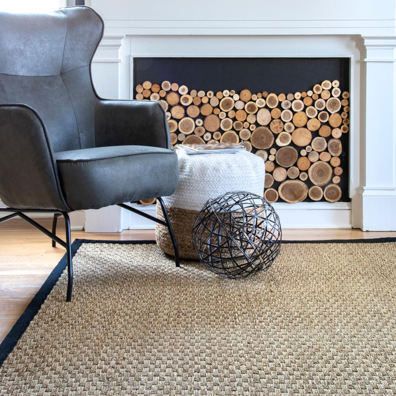Tapis intérieur / extérieur beige Galiana, Rond 8 pi