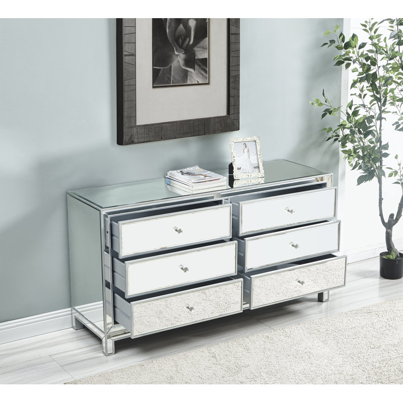 Fairgrove 60'' W 6-Drawer Glam Double Dresser