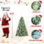 Arbre de Noël avec pommes de pin - pointes, branches mixtes en PVC et aiguilles dures, structure à charnières pour une installation facile, support en métal robuste - arbre de vacances complet et réaliste-1821763616