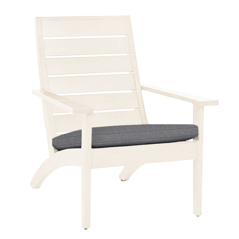 Kennebunkport Aluminum Adirondack Chair - Chalk, No Welt, Chalk, Verona Mist