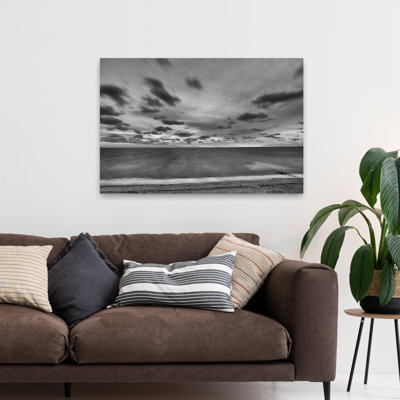 Endless Ocean Contemporary Black Black And White White Beach Cloud