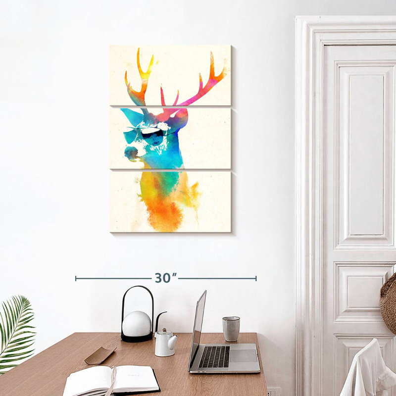 Brampt ensoleillé cerf, H 32 po x l 20 po