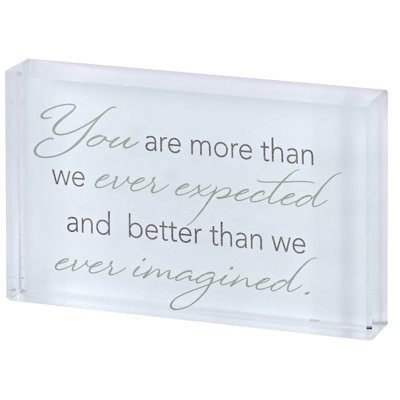 Tabletop Glass Plaque You Are More