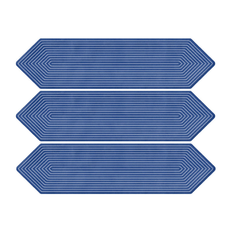 Carrelage décoratif en céramique émaillée 3 po x 12 po, Bleu