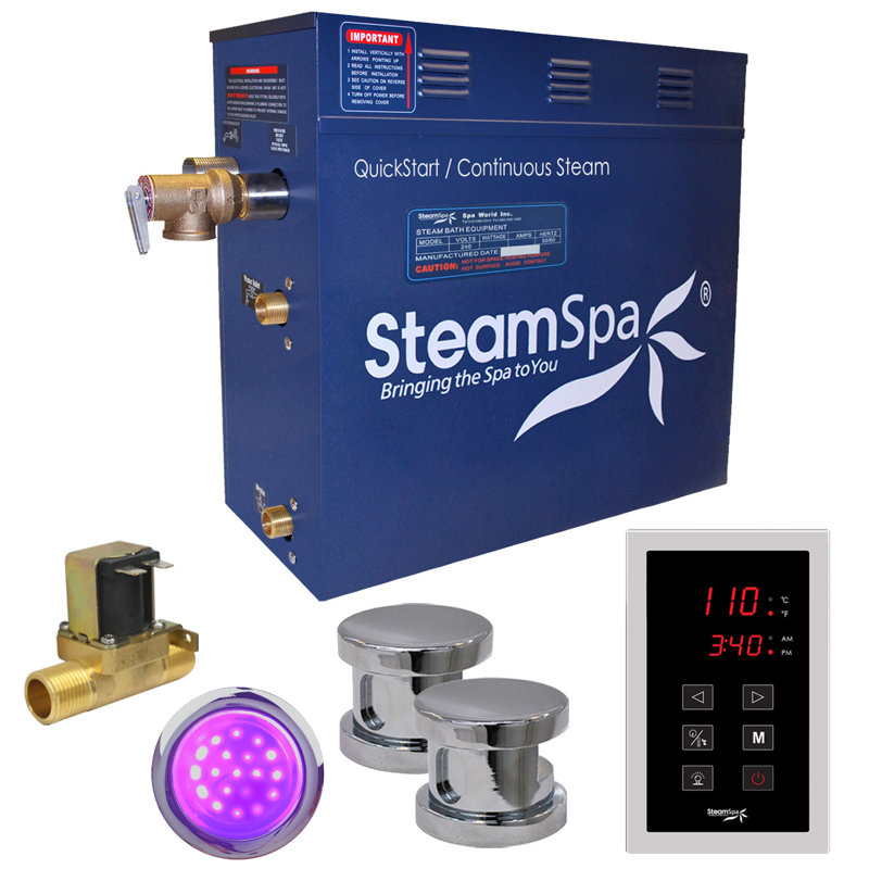 Indulgence 10.5 Steam Generator Package, Brushed Nickel