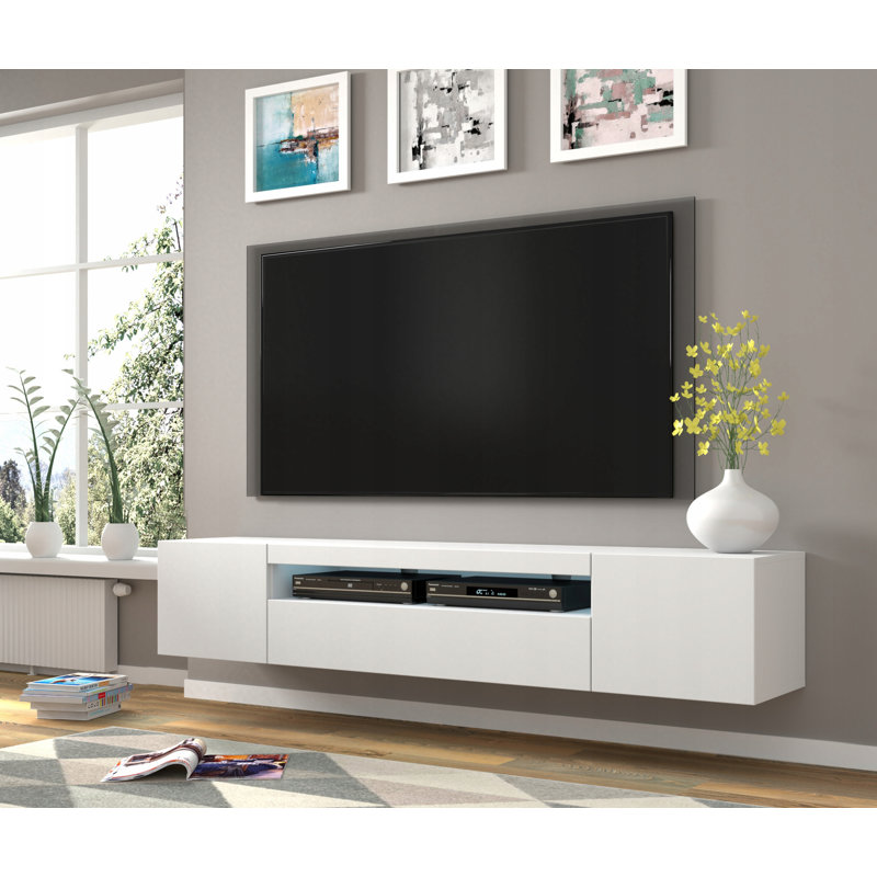 Carty TV Stand, White Matt