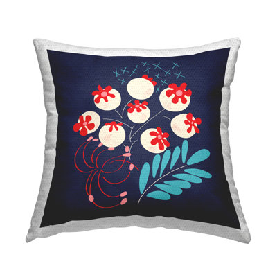 Floral Indoor/Outdoor Throw Pillow