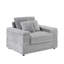 Canapé simple 42,52 po en velours côtelé gris-549283839