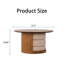 Table basse 31,5 "en bois avec 3 tabourets gigognes en tissu
