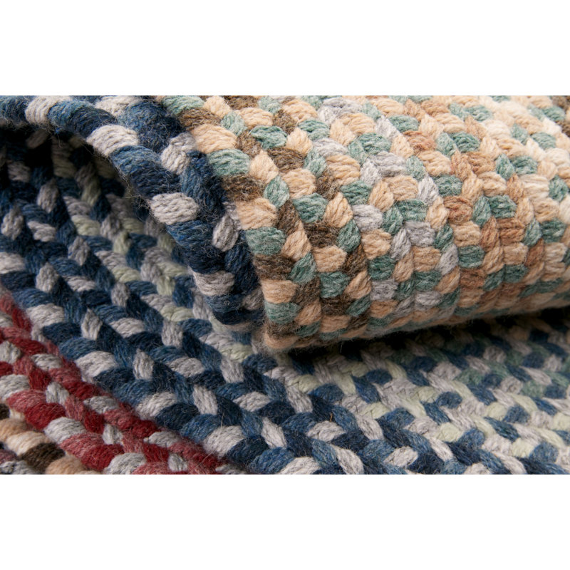 Tapis réversible en laine mélangée Lettie, Ovale 2 pi x 6 pi