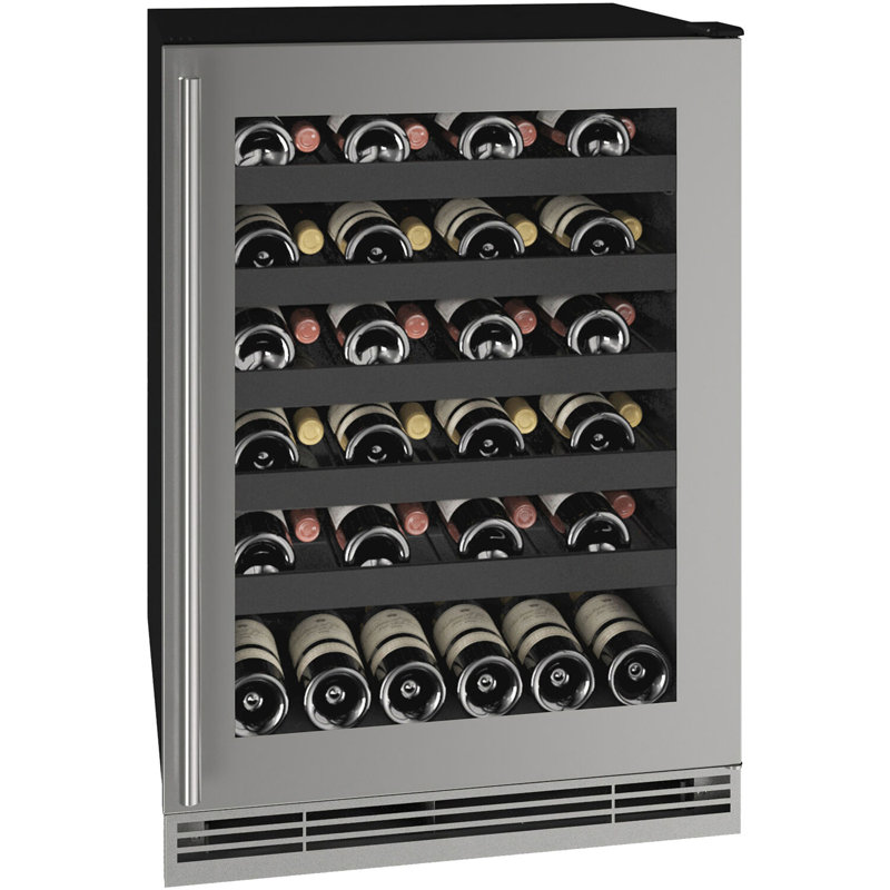 48 Bottle Single Zone Built-In Wine Refrigerator, Stainless Steel