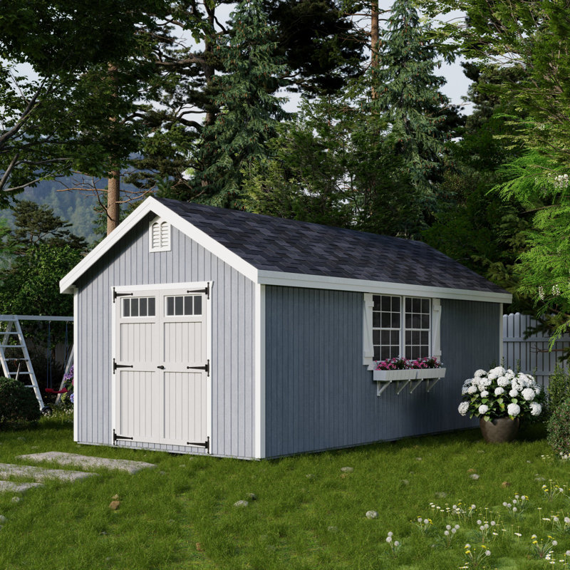 Colonial Williamsburg Outdoor Wood Storage Shed, Yes, 10' W x 20' D