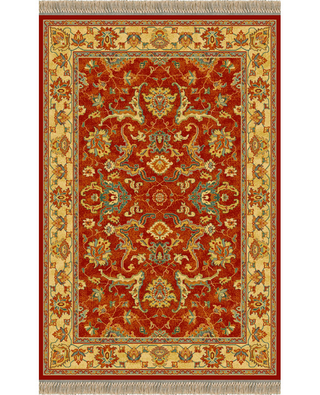 Oriental Wool Area Rug, Rectangle 120 x 160cm