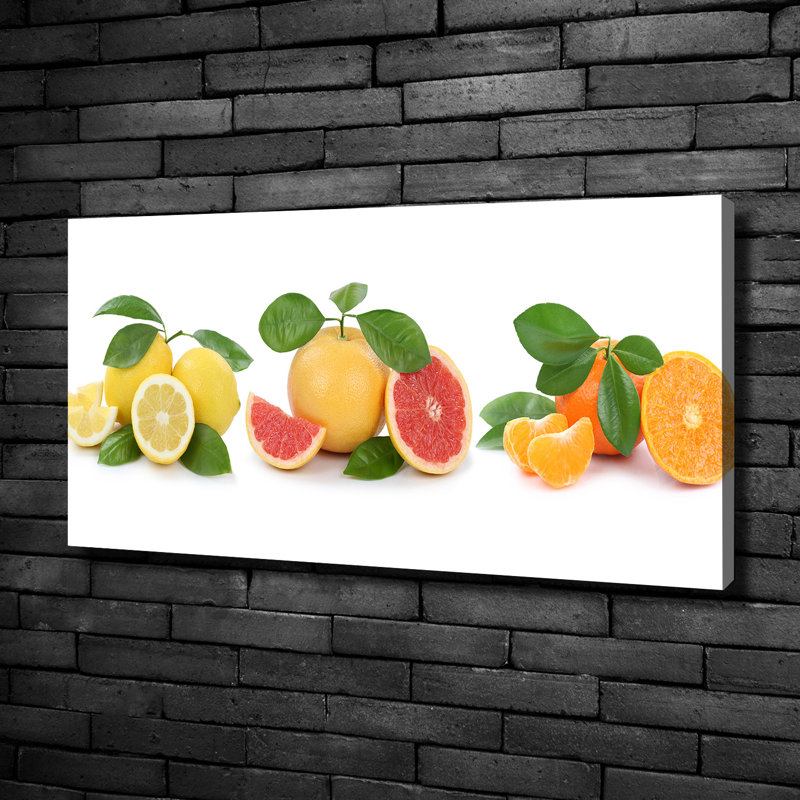Citrus Fruits - Wrapped Canvas Print, 50cm H X 100cm W