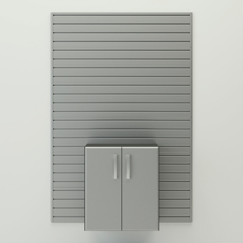Flow Wall Base Storage Cabinet - Cabinet, Silver