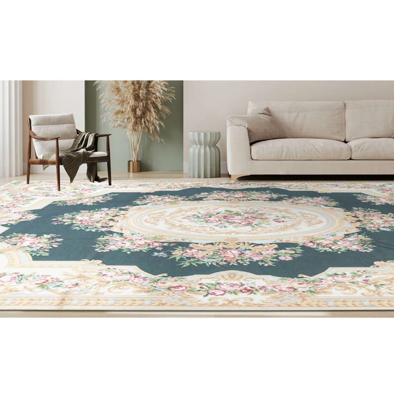 Wool Floral Area Rug