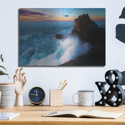 Against The Tide Oil Painting' by Rick Berk, Metal Wall Art