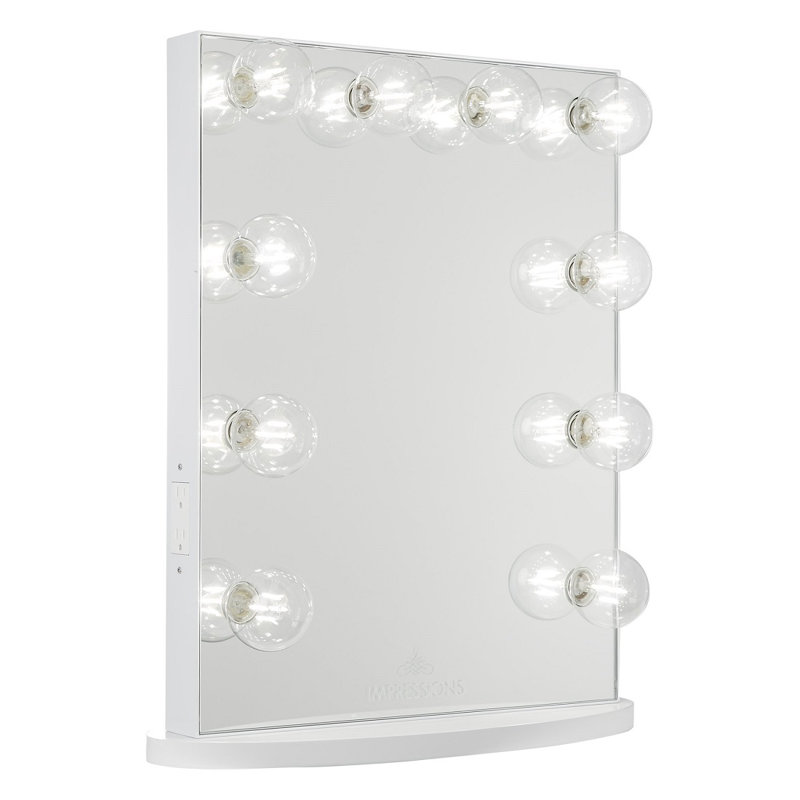 Miroir de salle de bain Hollywood Glow Lite, Blanc