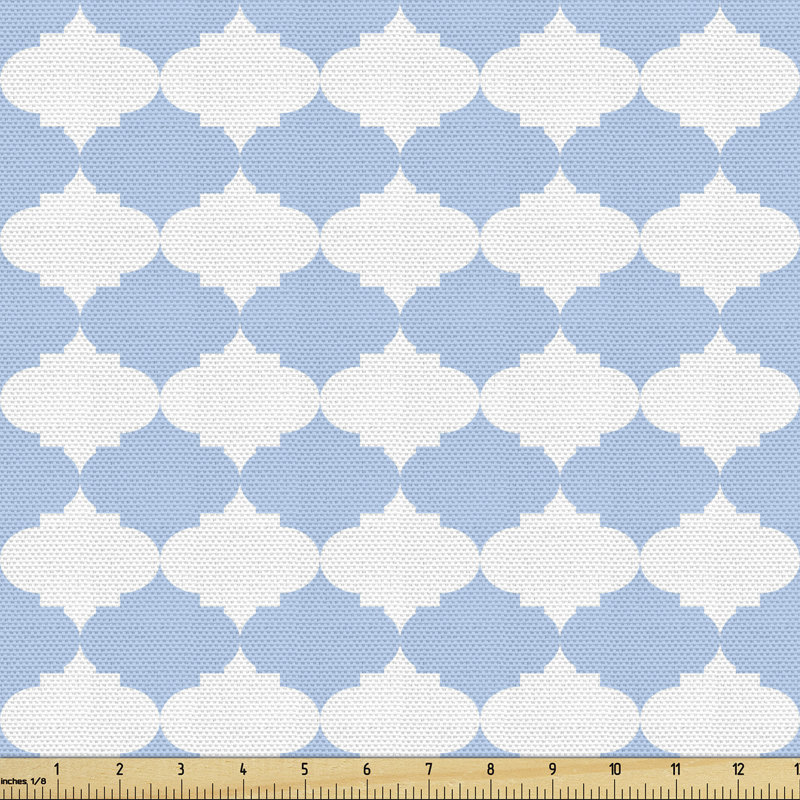 Peckham Simplistic Pastel Monochrome with Traditional Motif Fabric