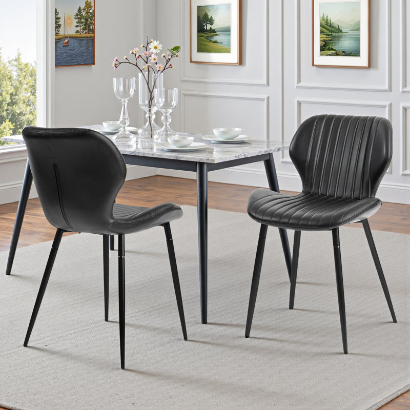 Chaises de salle à manger rembourrées avec pieds en métal