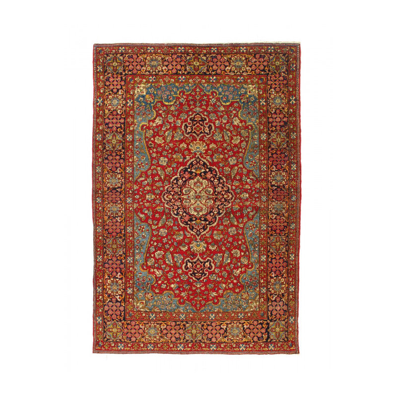 Persian Hand knotted Antique Isfahan 4'6'' X 6'11''