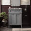 Ensemble de meuble-lavabo autoportant 24 po avec comptoir en céramique 24 po-517508370