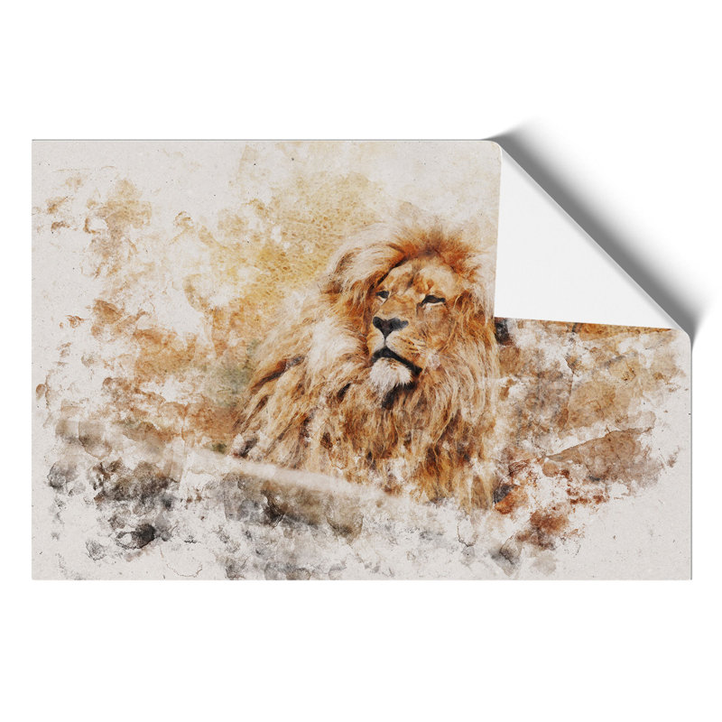 Lion Watercolour - Frameless Print, 21cm H x 30cm W x 0.1cm D