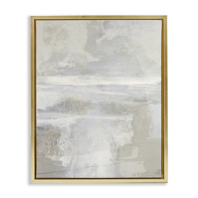 Cadre flottant discret beige et gris, design par Rachel Springer