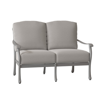 Casa 53.25'' Wide Aluminum Loveseat with Cushions