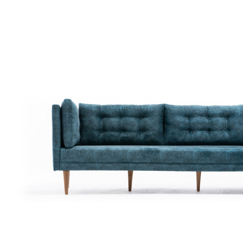 Canapé modulaire Edony, 100 % polyester turquoise