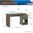Techni Mobili Expandable Home Office Desk, Walnut-1016515074