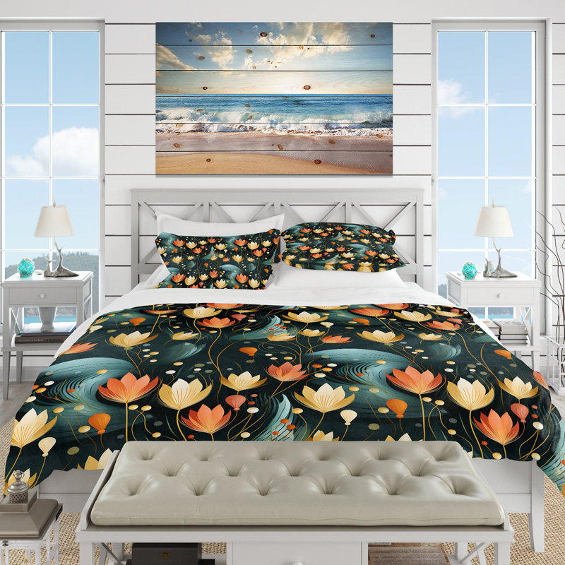 Ensemble de housse de couette Modern Oasis Hues In Botanical World - Tropical