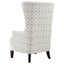 Fauteuil à oreilles Lindstrom Latte avec silhouette élégante et coussin en T confortable pour les intérieurs modernes