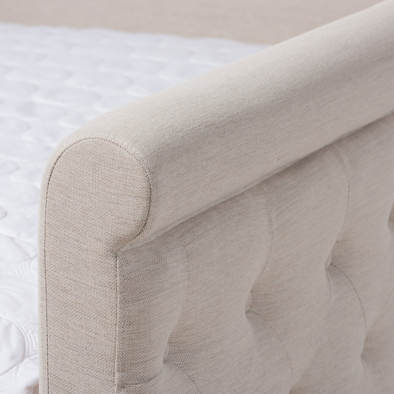 Samitha Upholstered Daybed, Queen, Light Beige 