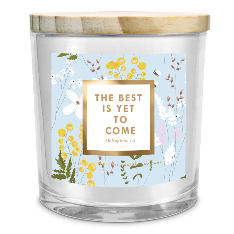 Fresh Scented Jar Candle with Glass Holder