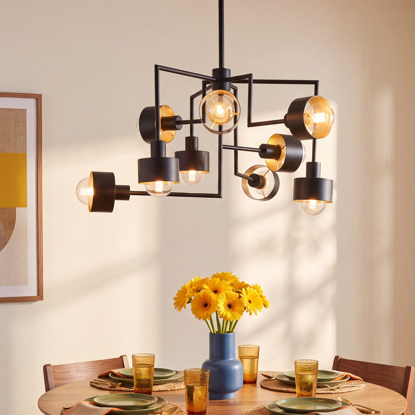 Saffir Iron 9-Light Chandelier