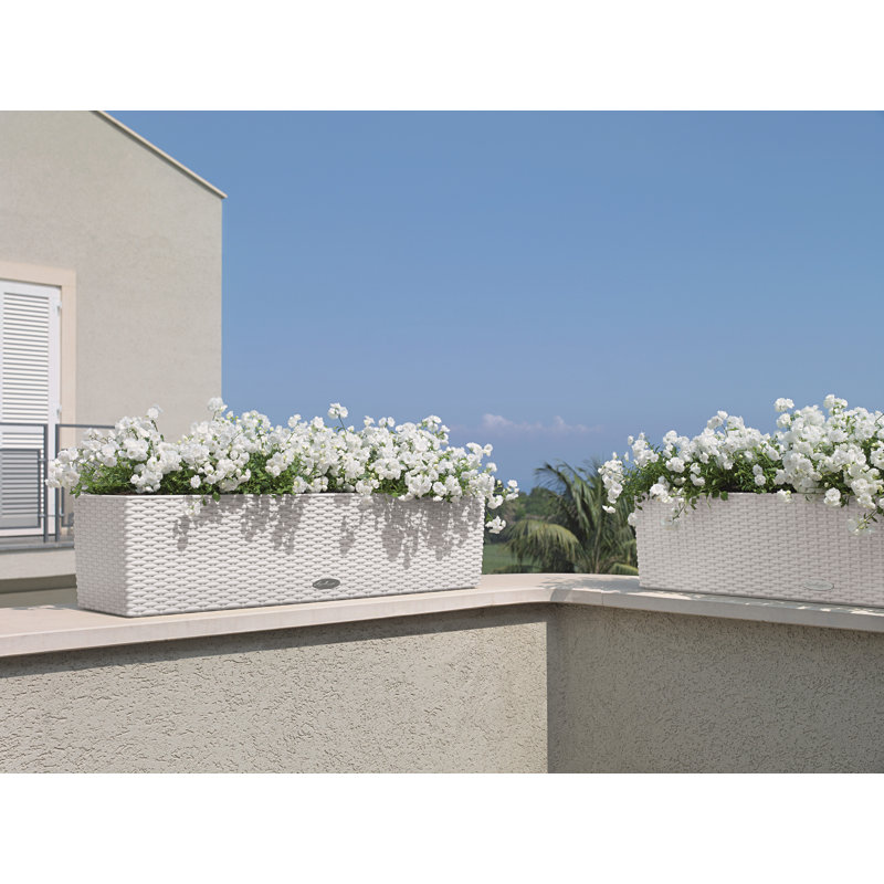 Balconera Window Box Planter, White, 19 cm H x 79 cm W x 19 cm D